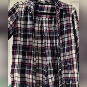 Charlotte Russe Red and White Button Down Shirt